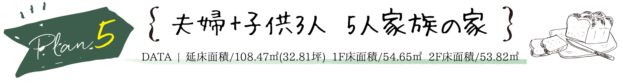 PLAN5　夫婦+子供3人  5人家族の家